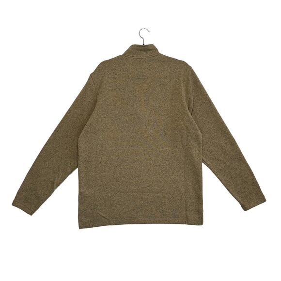 Wrangler Authentics Long Sleeve Fleece Quarter Zip Pullover NWT Men's Sz M Brown - Picture 2 of 6